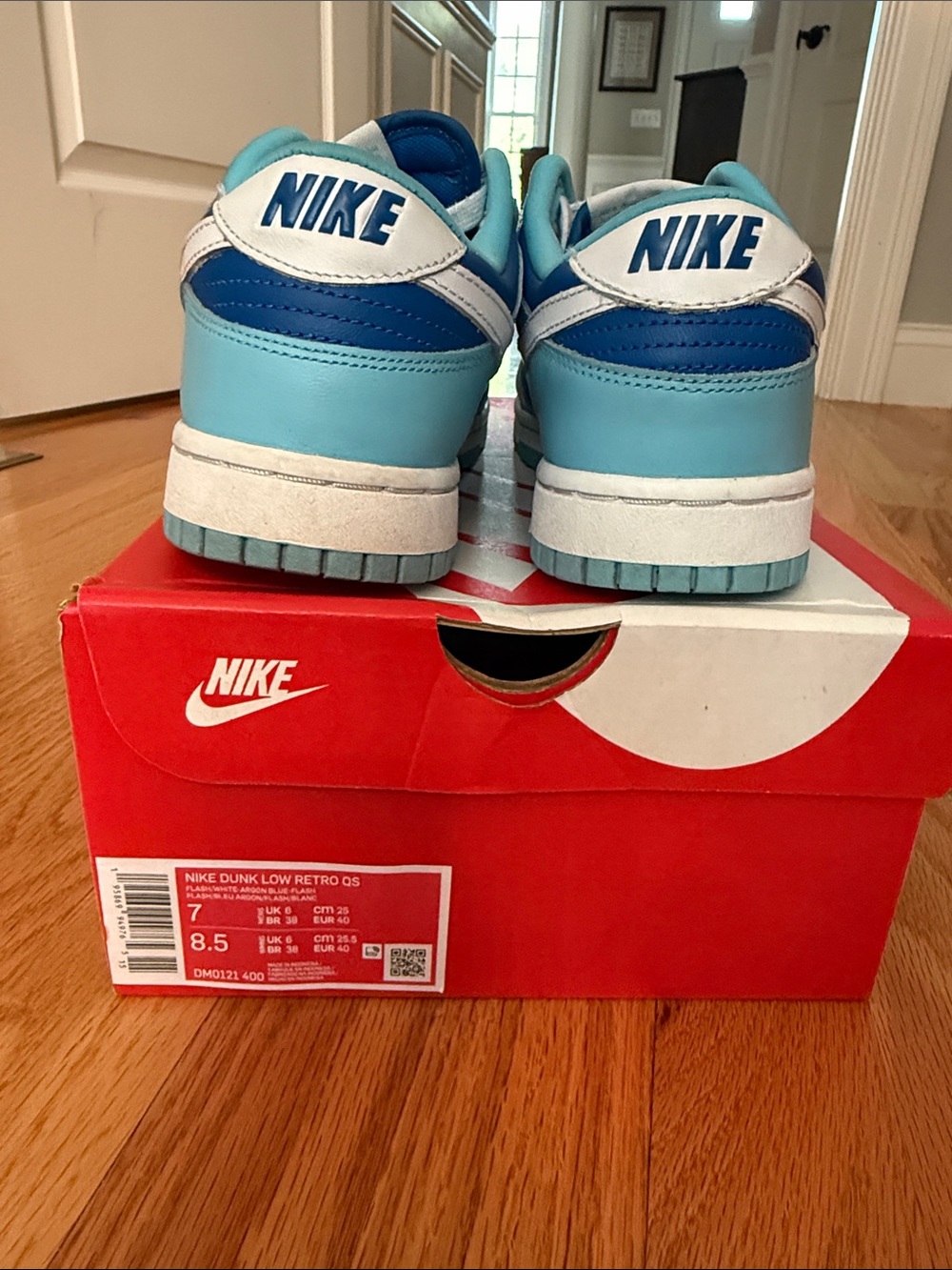 Nike Kids Blue and Navy Dunk Low Sneakers